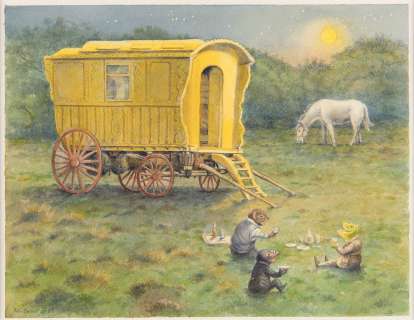 Peter Barrett | Kenneth Grahame: ’Wind in the Willows’ Watercolor Painting by Peter Barrett | RR Auction