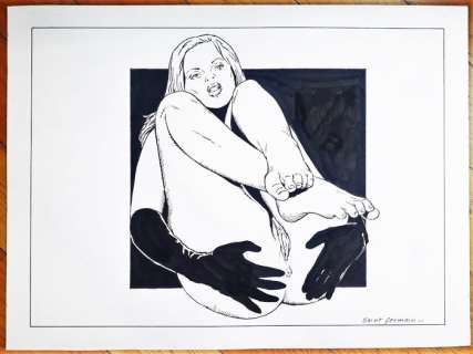 Saint Germain - illustrazione originale "Pin up fetish" - Loose page | Catawiki