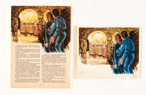 Dalek/Terror Task Force original artwork by Edgar Hodges from The… | Comic Book Auctions ltd
