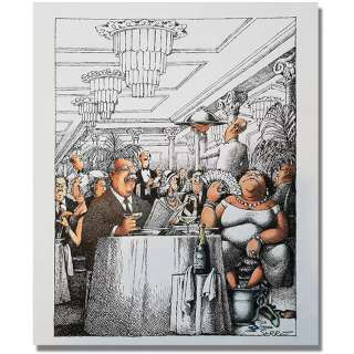 Claude Serre | « PALACE » dessin Original de Claude SERRE publié dans albums – « la BOUFFE » et « De bouche à oreilles » ed. Glénat – Rare signé (taille 30 x 40 cm) plume encre de chine et AQUARELLE | Serre