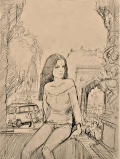 India Dreams T2 - Crayon lithographique et lavis - Projet d’une couverture | Catawiki