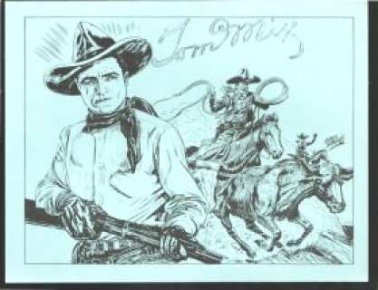 Tom Mix Real West Movie Hall of Fame Series Print | DTA Collectibles