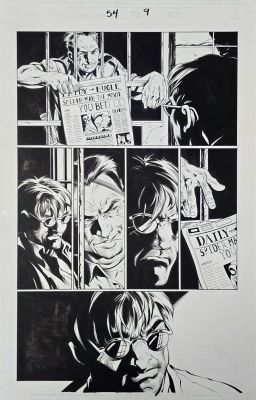 Tavola originale Mark Bagley Ultimate Spider-man #54 pg. 9 | Venere Comic Art