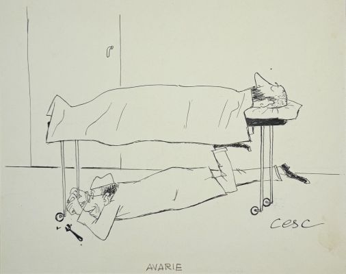 Cesc, Francesc Villa... | Lot 22 - CESC, Francesc Villa Rufas, dit. « Avarie ». Dessin... | Art Valorem