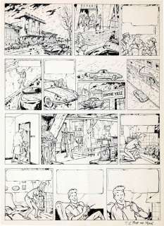 De Moor (Bob) - Barelli, planche n°1 Ã  l‘encre de Chine de l‘ép…