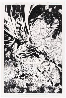 Lot 147 - OUTSIDERS VOL. 3 #26 SEPTEMBER 2004 ORIGINAL ART SPLASH PAGE BY WILL CONRAD.