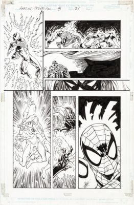 John Byrne Original art The Amazing Spider-Man #5, year 1999