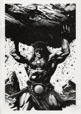 Riccardo Latina | Fire and Ice Darkwolf #4 Cover | Kirby’s Comic Art