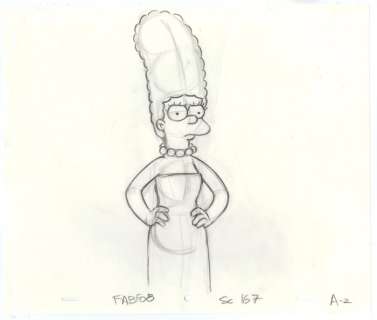 20th Century Fox Television - Original Production drawings - The Simpsons - Marge - original drawing - (2000) | Catawiki