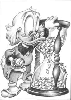 Uncle Scrooge Good Timing - Original Drawing - Joan Vizcarra - Pencil Art | Catawiki