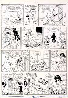 Cance | Pif le chien, planche n°4 Ã  l’encre de Chine de … | Banque Dessinée