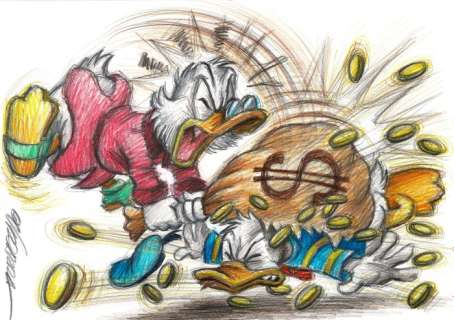 Donald Duck and his Uncle $crooge - Original Drawing - Joan Vizcarra - Original Art | Catawiki
