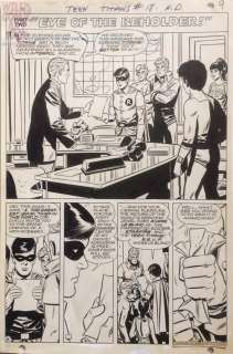 Bill Draut - teen titans 18 pg 8 splash original art (dc, 1968) silver age teen titans, 1st starfire