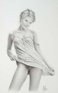 Aslan (Gourdon Alain... | PIN UP Superbe illustration représentant une jeune... | Vermot et Associés