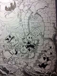 Alessandro Gottardo - Original drawing - Donald Duck & Uncle Scrooge - â€œMeeting in Transylvaniaâ€ - Loose page - (2008) | Catawiki