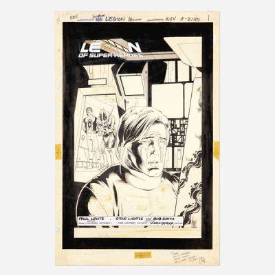 Steve Lightle And Bob Smith | Legion of Super-Heroes Vol 3 #16 Splash Page 1 Original Art (DC Comics, 1985) | Landry Pop Auctions