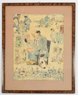 [Original comic art] Georges van Raemdonck (1888-1966) - Self-portrait and Spellingswet | Zwiggelaar Auctions