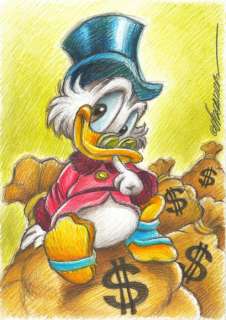 Uncle $crooge Happy With Money - Original Drawing - Joan Vizcarra - Original Art | Catawiki