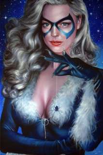 Ian, Fred - Original painting - Black Cat - Little Spider - (2018) | Catawiki