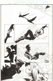 Brandon Badeaux, Dave Newbold - Weapon X: the Draft - Marrow #1 P.10 - Great Underwater High Contrast - 2002 Signed