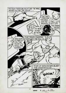 Arthur Cazeneuve Pierce Rice - speed comics #14 p 14 (first full capt. Freedom story! ) 1941