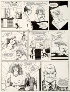 Vance | XIII - Le jour du soleil noir Encre de Chine pour la planche 21 de | Millon