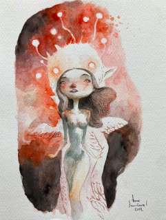 Sandoval, Tony - Dessin original couleur - The Red angel girl - (2019) | Catawiki