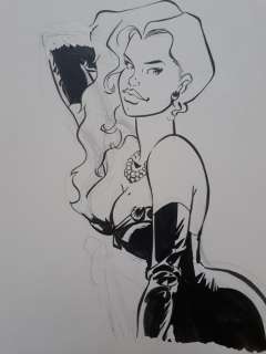 Meynet, Félix - Dessin original encré - Pin up en tenue de soirée - (1999) | Catawiki
