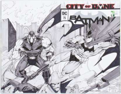 Gordon Purcell Batman #75 Wraparound Sketch Cover Variant Original Art (DC, 2019) CGC Signature Series NM/MT 9.8 -