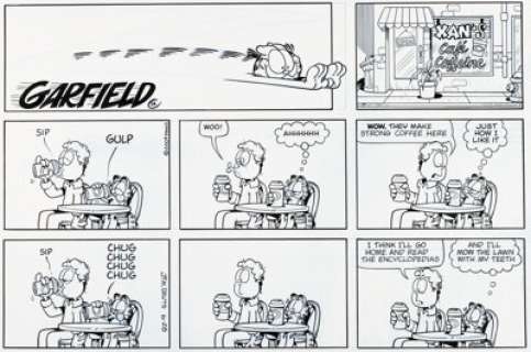 Davis, Jim | Jim Davis Garfield Sunday Comic Strip Original Art dated 6-28-09 (PAWS, 2009).... | Heritage