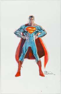 Sienkiewicz, Bill | Bill Sienkiewicz - Superman Illustration Original Art (undated).... | Heritage