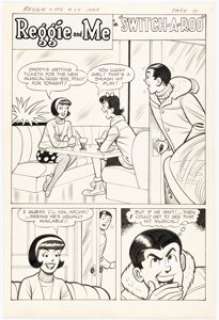 Bill Vigoda | Reggie and Me #24 Complete 5-Page Story "Switch-A-Roo" Original Art (Archie, 1967). (Total: 5 Original Art) | Heritage