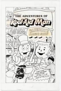 Dan Decarlo | The Adventures of Kool-Aid Man #9 Cover Original Art and Production Stats Group of 3 (Archie, 1989). (Total: 2 Original Art) | Heritage