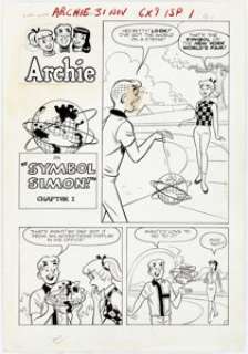 Bob White and Marty Epp Life with Archie #31 Complete 8-Page Chapter "Symbol Simon!" Original Art (Archie, 1964). (Total: 8 Original Art) | Heritage