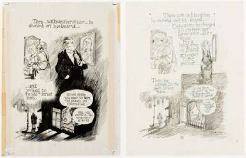 Will Eisner A Contract with God and Other Tenement Stories Lead Story Page 29 and Preliminary Drawing Original Art Group of 2 (Baronet, 1978). (Total: 2 Original Art) | Heritage