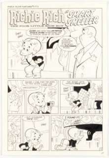 Ernie Colón Richie Rich Fortunes #3 "Smart Smeller" Complete 5-Page Story Original Art (Harvey, 1972). (Total: 10 Original Art) | Heritage