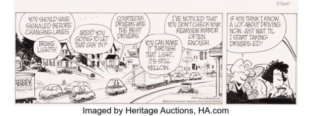 Jerry Scott and Jim Borgman Zits Daily Comic Strip Original Art dated 1-17-00 (King Features Syndicate, 2000). | Heritage