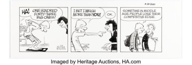 Jerry Scott and Jim Borgman Zits Daily Comic Strip Original Art dated 4-20-20 (King Features Syndicate, 2020). | Heritage