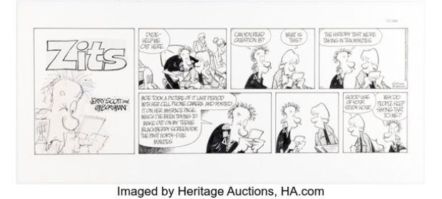 Jerry Scott and Jim Borgman Zits Sunday Comic Strip Original Art dated 5-21-06 (King Features Syndicate, 2006). | Heritage