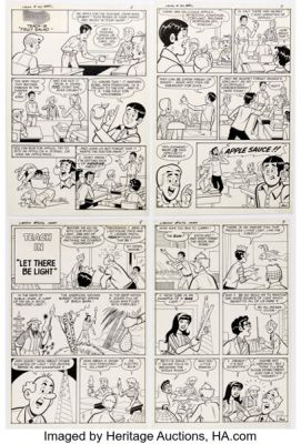 Bob Bolling Laugh Two Teach-In Complete 2-Page Stories Original Art Group of 4 (Archie, 1971). (Total: 4 Original Art) | Heritage