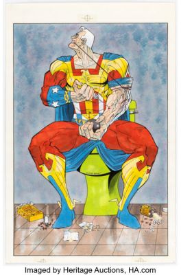 Kevin O’Neill Marshal Law #4 Splash Page 1 Original Art (Marvel/Epic, 1988). | Heritage