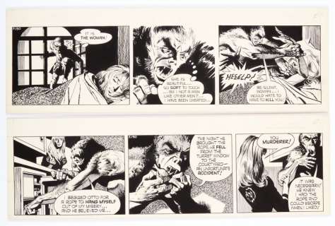 Garths Wolfman of Ausensee two original artworks (1972) by Frank… | Comic Book Auctions ltd