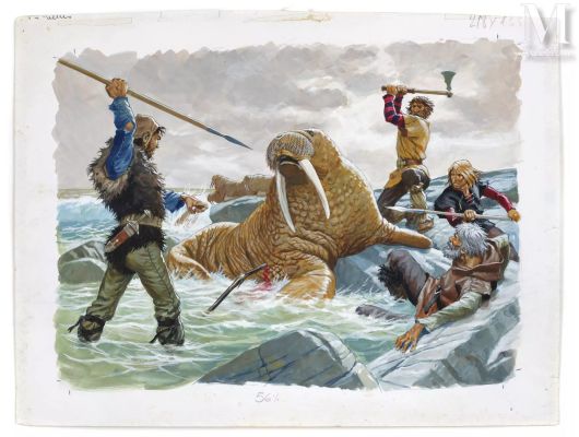 Joubert, Pierre (1910-2002) | Lot 108 - La chasse au morse. | Millon