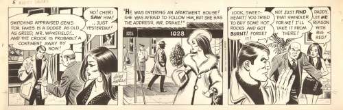 Alfred Andriola | Kerry Drake Strip - Great Babes - 1/10/1969 Signed | Anthony’s Comic Book Art