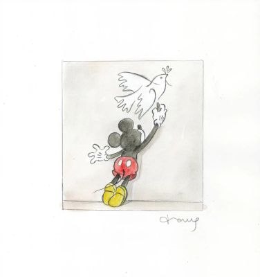 Mickey Mouse Inspired by Picasso – “Dove of Peace” | Corner4art