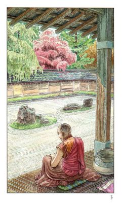 Federico Penco | Ryoan-ji al Tempio di Kyoto | Tavole Originali