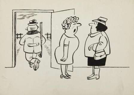 Gwidon Miklaszewski (1912 - 1999) | Gwidon Miklaszewski | "Dokładnie nie wiem, na co poluje - wiem tylko, że wczoraj zastrzelił krowę!", lata 80. XX w. | Desa Unicum