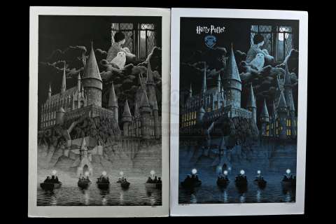 HARRY POTTER AND THE PHILOSOPHER’S STONE (2001) - Gerhard Hand-Drawn 2016 Dark Hall Mansion Poster Artwork and Signed Print | Propstore