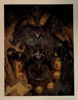 Tom Baxa - ‘demon: earthbound‘ role playing large cover painting (famed dungeons & dragons, magic the gathering artist! ) 2003