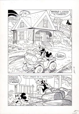 Romano Scarpa | Topolino e il villino da sogno p.5 (Topolino n.1061 del 1976) | Tavole Originali